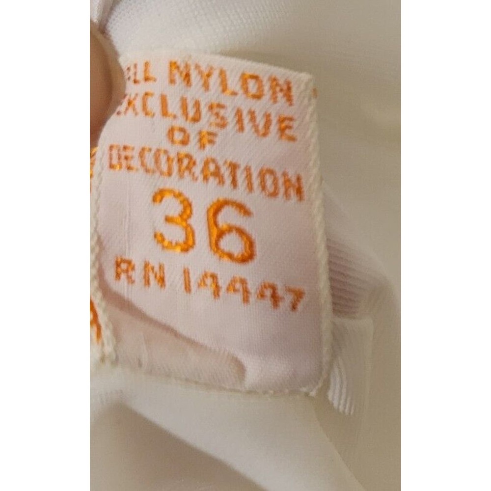 Vintage Bridal Gotham Lingerie Long Nylon Spaghetti Sheer Chiffon Overlay Sz 36 - Picture 8 of 8